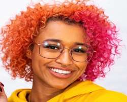 She loves to do experiment with her hair and trying different colors.